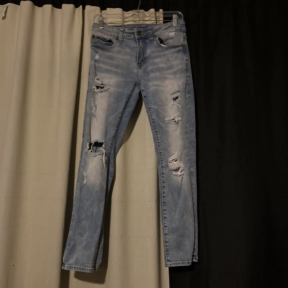 American Eagle Skinny Fit Denim Jeans Size 28x28 Blue Stretch Next Level Flex